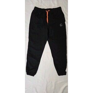 LIRA Men's Black Full Court Nylon Drawstring Jogger Pants Size M